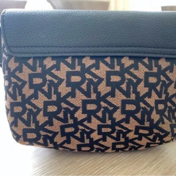 DKNY Black and Tan Logo Crossbody Bag - Picture 2 of 5